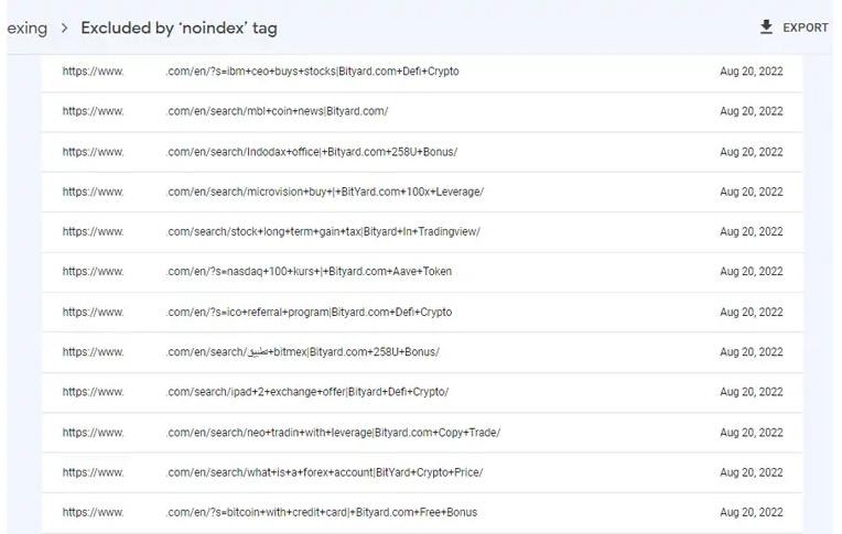 Contoh Penyerangan Spam Internal Site Search